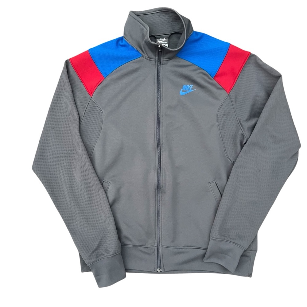 Vintage 90s - Nike Gray Tag - Full Zip Warm Up Track Jacket - Gray L